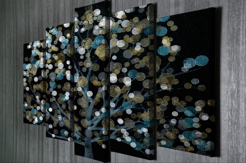 Dekorativ Canvasbillede 5-Dele 70x20 cm - Flerfarvet - Boligtilbehør - Billeder & kunst - Billeder på lærred
