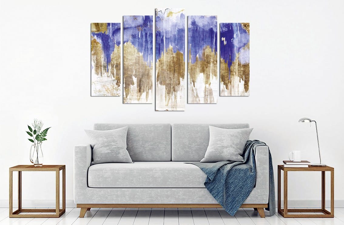 Dekorativ Canvasbillede 5-Dele 70x20 cm - Flerfarvet - Boligtilbehør - Billeder & kunst - Billeder på lærred