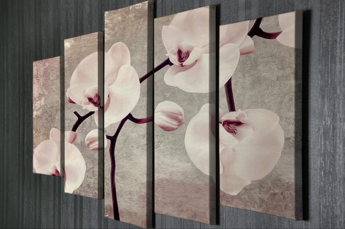 Dekorativ Canvasbillede 5-Dele 70x20 cm - Flerfarvet - Boligtilbehør - Billeder & kunst - Billeder på lærred