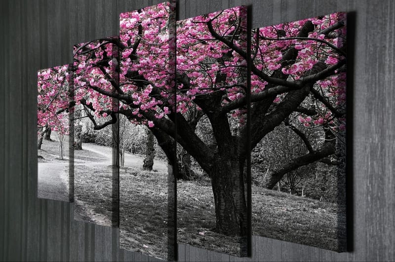 Dekorativ Canvasbillede 5-Dele 70x20 cm - Flerfarvet - Boligtilbehør - Billeder & kunst - Billeder på lærred