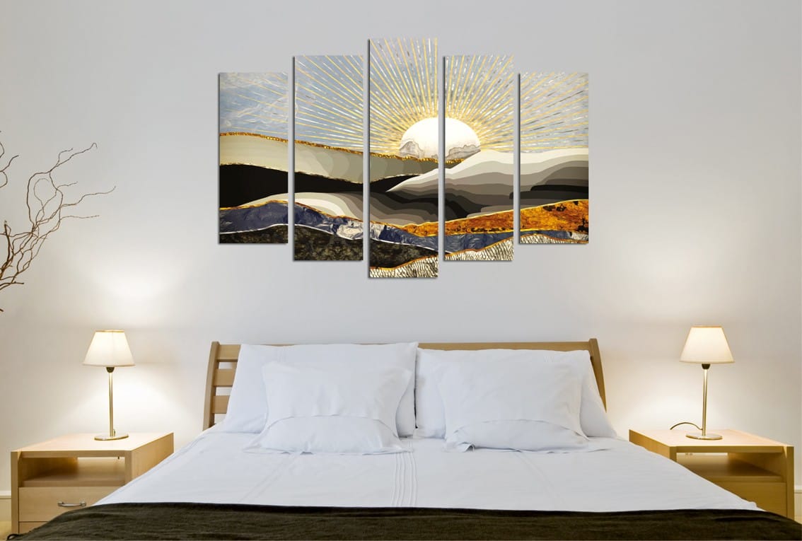 Dekorativ Canvasbillede 5-Dele 70x20 cm - Flerfarvet - Boligtilbehør - Billeder & kunst - Billeder på lærred