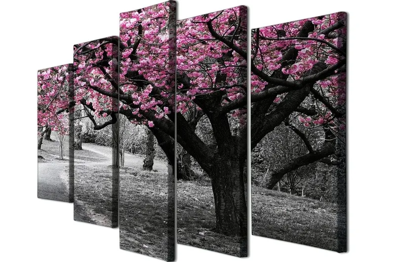 Dekorativ Canvasbillede 5-Dele 70x20 cm - Flerfarvet - Boligtilbehør - Billeder & kunst - Billeder på lærred