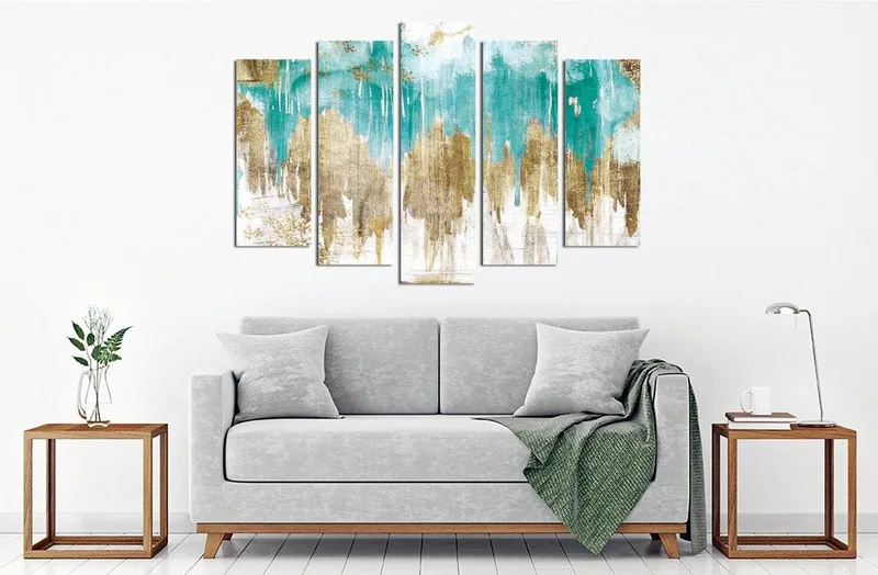 Dekorativ Canvasbillede 5-Dele 70x20 cm, Flerfarvet