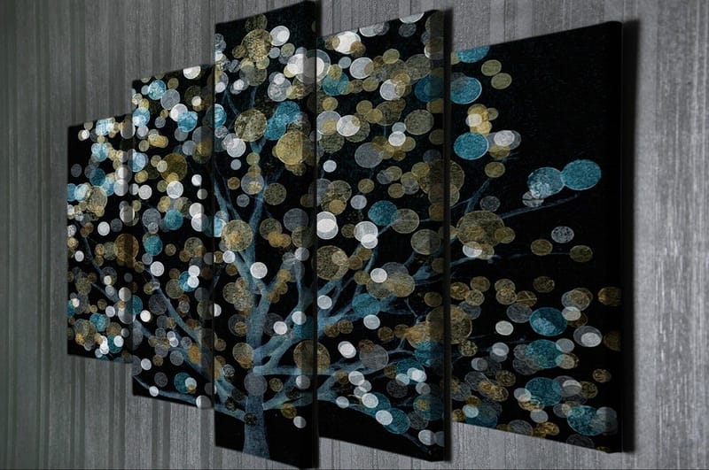 Dekorativ Canvasbillede 5-Dele 70x20 cm - Flerfarvet - Boligtilbehør - Billeder & kunst - Billeder på lærred