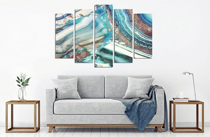 Dekorativ Canvasbillede 5-Dele 70x20 cm, Flerfarvet