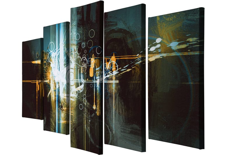 Dekorativ Canvasbillede 5-Dele 70x20 cm - Flerfarvet - Boligtilbehør - Billeder & kunst - Billeder på lærred