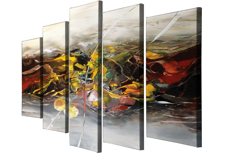 Dekorativ Canvasbillede 5-Dele 70x20 cm - Flerfarvet - Boligtilbehør - Billeder & kunst - Billeder på lærred