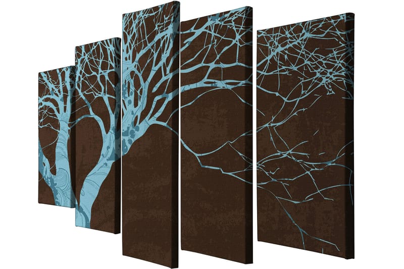Dekorativ Canvasbillede 5-Dele 70x20 cm - Flerfarvet - Boligtilbehør - Billeder & kunst - Billeder på lærred