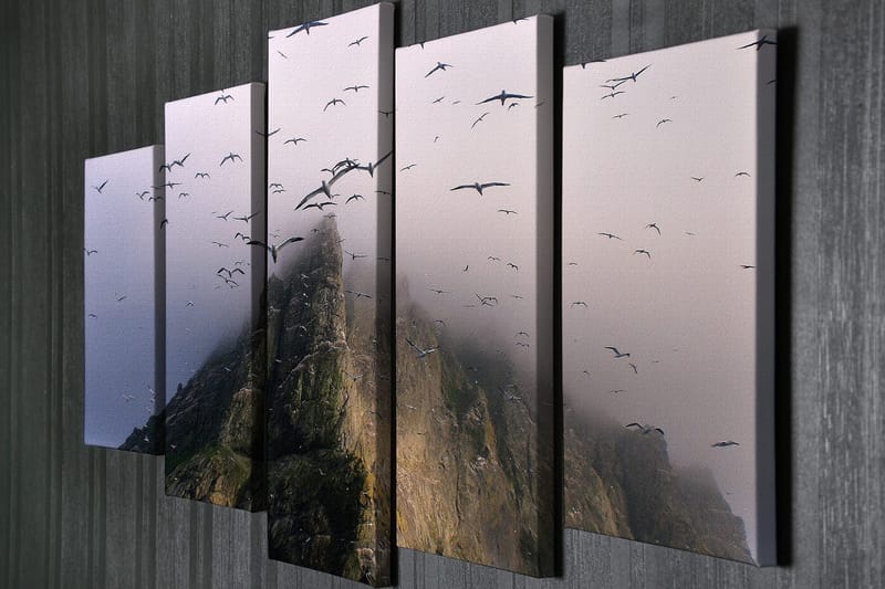 Dekorativ Canvasbillede 5-Dele 70x20 cm - Flerfarvet - Boligtilbehør - Billeder & kunst - Billeder på lærred