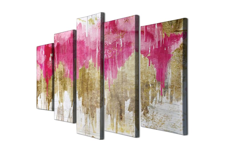 Dekorativ Canvasbillede 5-Dele 70x20 cm, Flerfarvet