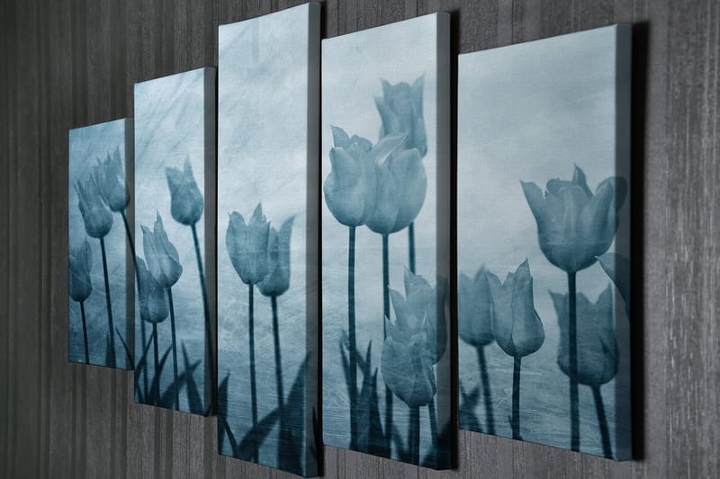 Dekorativ Canvasbillede 5-Dele 70x20 cm - Flerfarvet - Boligtilbehør - Billeder & kunst - Billeder på lærred