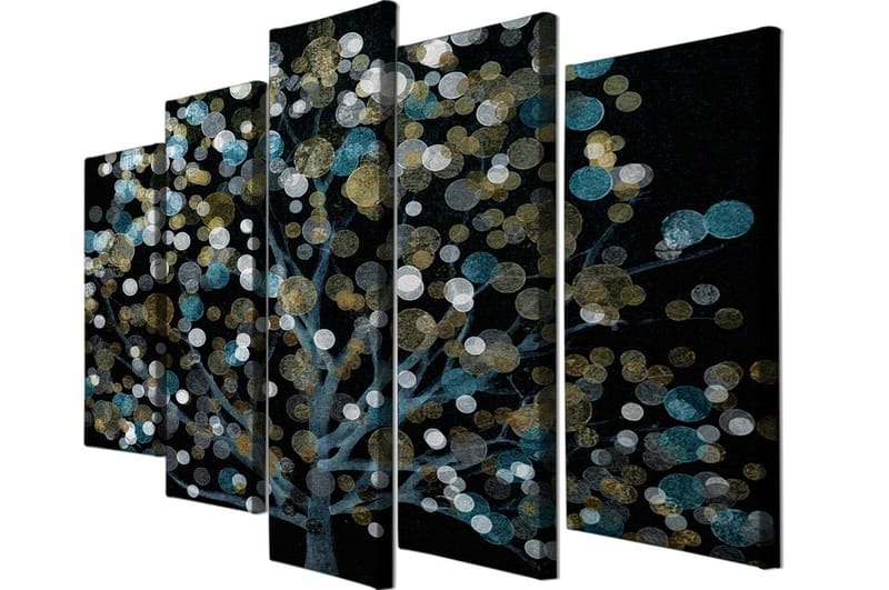 Dekorativ Canvasbillede 5-Dele 70x20 cm - Flerfarvet - Boligtilbehør - Billeder & kunst - Billeder på lærred
