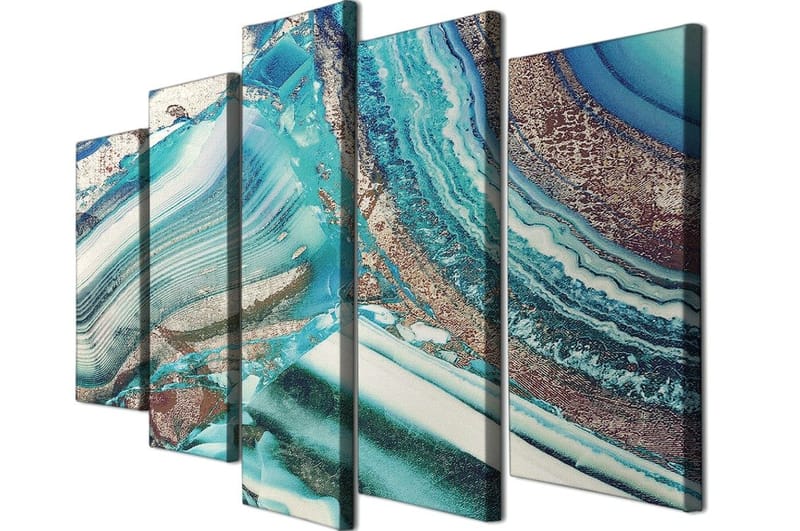 Dekorativ Canvasbillede 5-Dele 70x20 cm - Flerfarvet - Boligtilbehør - Billeder & kunst - Billeder på lærred