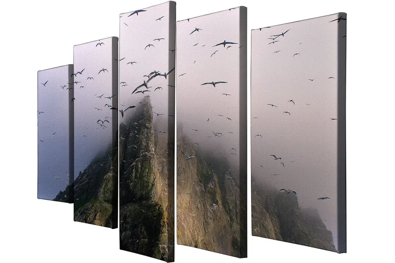 Dekorativ Canvasbillede 5-Dele 70x20 cm - Flerfarvet - Boligtilbehør - Billeder & kunst - Billeder på lærred