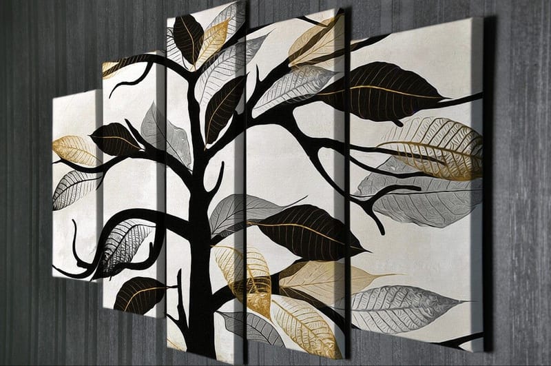 Dekorativ Canvasbillede 5-Dele 70x20 cm - Flerfarvet - Boligtilbehør - Billeder & kunst - Billeder på lærred