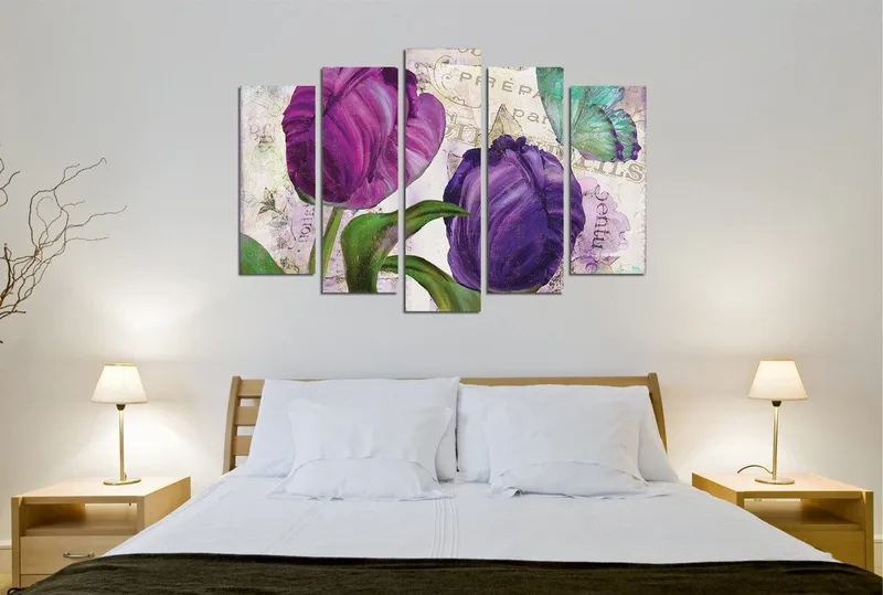 Dekorativ Canvasbillede 5-Dele 70x20 cm, Flerfarvet