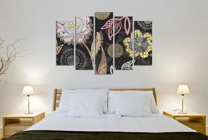 Dekorativ Canvasbillede 5-Dele 70x20 cm, Flerfarvet