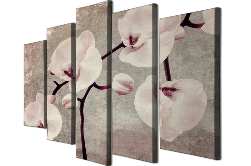 Dekorativ Canvasbillede 5-Dele 70x20 cm - Flerfarvet - Boligtilbehør - Billeder & kunst - Billeder på lærred