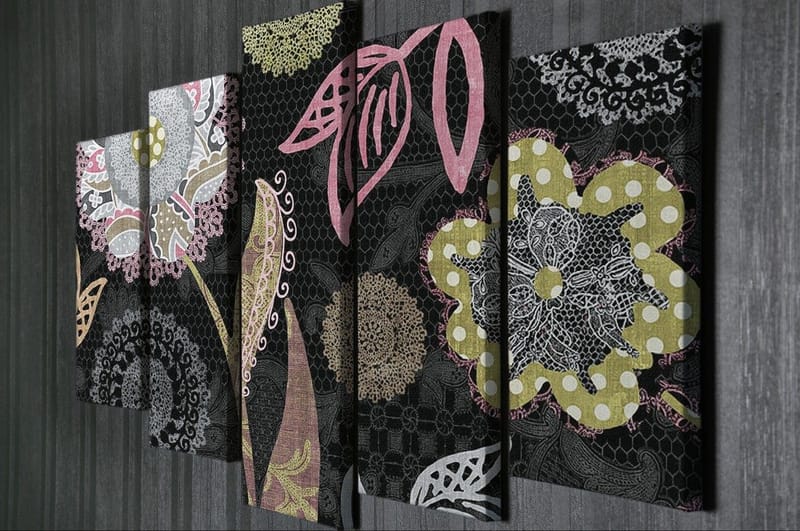Dekorativ Canvasbillede 5-Dele 70x20 cm - Flerfarvet - Boligtilbehør - Billeder & kunst - Billeder på lærred