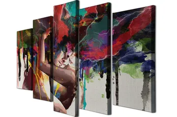 Dekorativ Canvasbillede 5-Dele 70x20 cm - Flerfarvet - Boligtilbeh ør - Billeder & kunst - Billeder på lærred