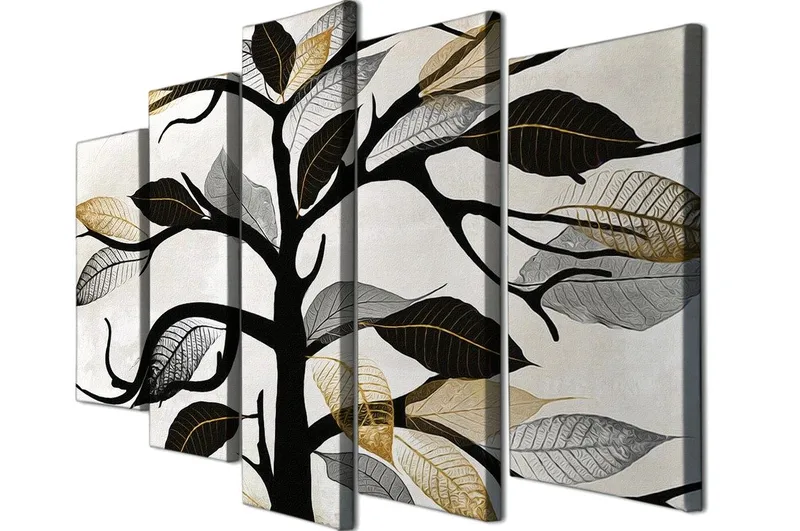 Dekorativ Canvasbillede 5-Dele 70x20 cm - Flerfarvet - Boligtilbehør - Billeder & kunst - Billeder på lærred