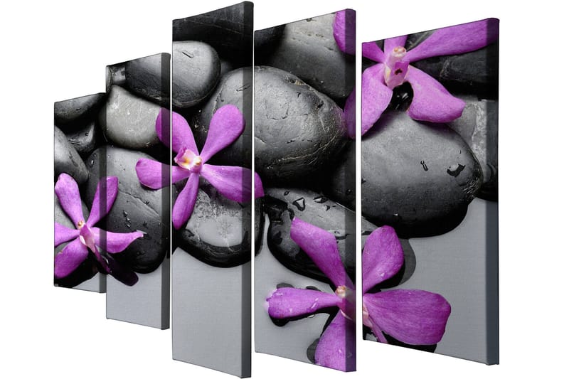 Dekorativ Canvasbillede 5-Dele 70x20 cm - Flerfarvet - Boligtilbehør - Billeder & kunst - Billeder på lærred