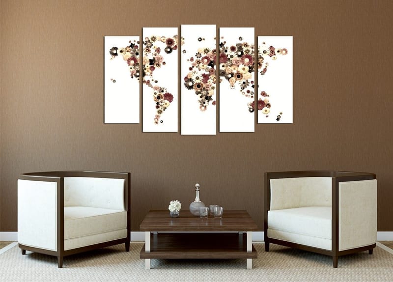 Dekorativ Canvasbillede 5-Dele 70x20 cm, Flerfarvet