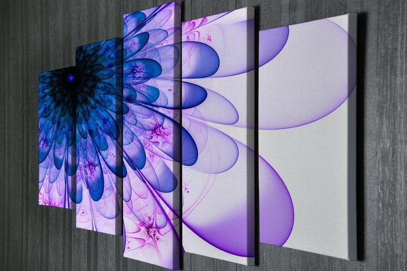 Dekorativ Canvasbillede 5-Dele 70x20 cm - Flerfarvet - Boligtilbehør - Billeder & kunst - Billeder på lærred