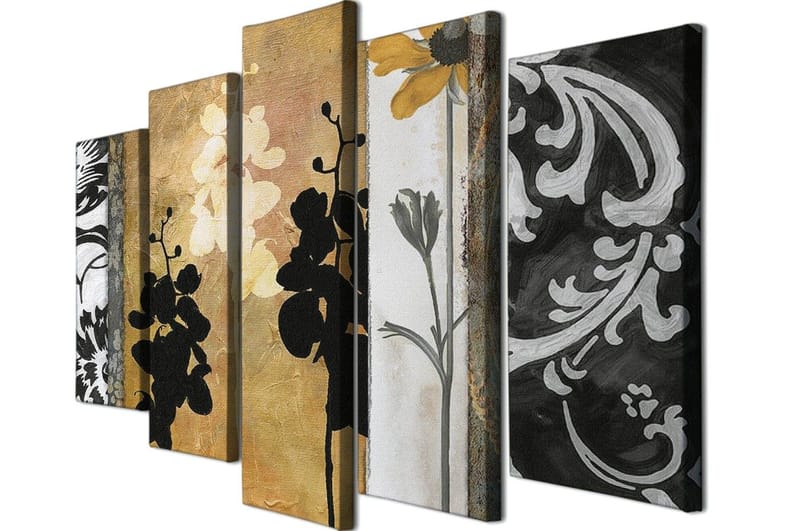 Dekorativ Canvasbillede 5-Dele 70x20 cm - Flerfarvet - Boligtilbehør - Billeder & kunst - Billeder på lærred