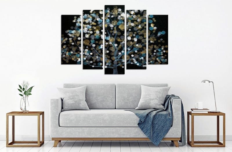 Dekorativ Canvasbillede 5-Dele 70x20 cm, Flerfarvet