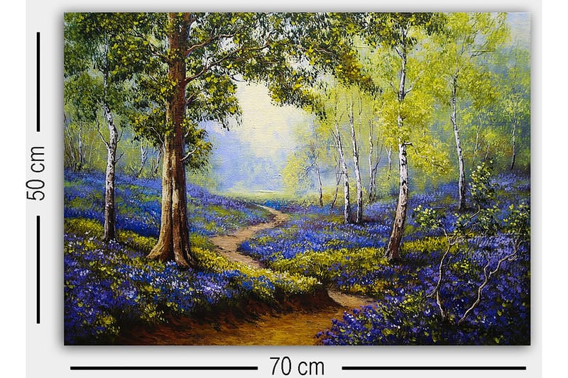 Dekorativ Canvasbillede 50x70 cm - Flerfarvet - Boligtilbehør - Billeder & kunst - Billeder på lærred