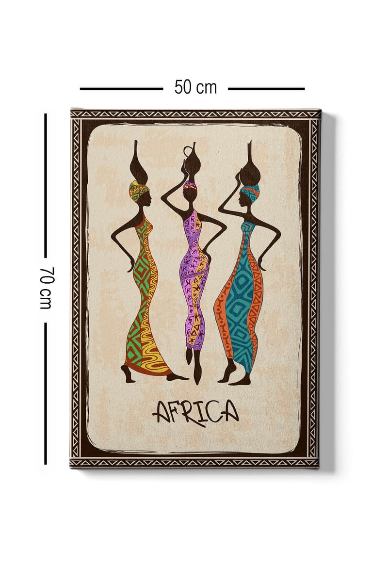 Dekorativ Canvasbillede 50x70 cm - Flerfarvet - Boligtilbehør - Billeder & kunst - Billeder på lærred