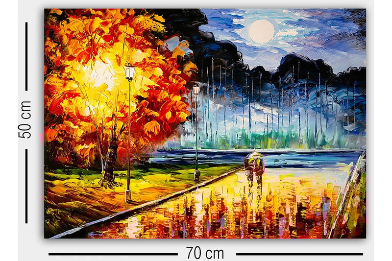 Dekorativ Canvasbillede 50x70 cm - Flerfarvet - Boligtilbehør - Billeder & kunst - Billeder på lærred