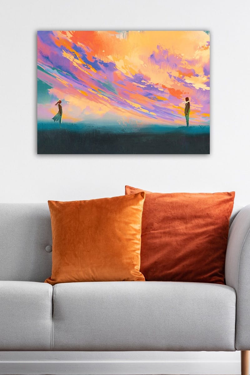 Dekorativ Canvasbillede 50x70 cm - Flerfarvet - Boligtilbehør - Billeder & kunst - Billeder på lærred