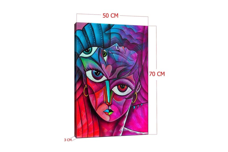 Dekorativ Canvasbillede 50x70 cm - Flerfarvet - Boligtilbehør - Billeder & kunst - Billeder på lærred