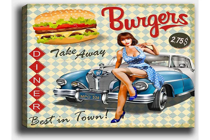 Dekorativ Canvasbillede 50x70 cm - Flerfarvet - Boligtilbehør - Billeder & kunst - Billeder på lærred