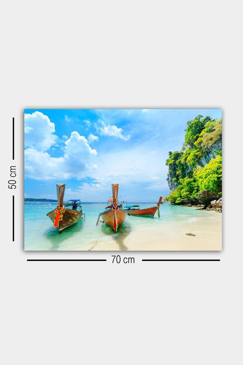 Dekorativ Canvasbillede 50x70 cm - Flerfarvet - Boligtilbehør - Billeder & kunst - Billeder på lærred