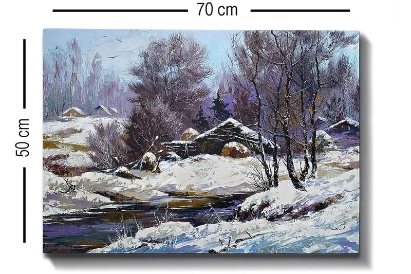 Dekorativ Canvasbillede 50x70 cm - Flerfarvet - Boligtilbehør - Billeder & kunst - Billeder på lærred