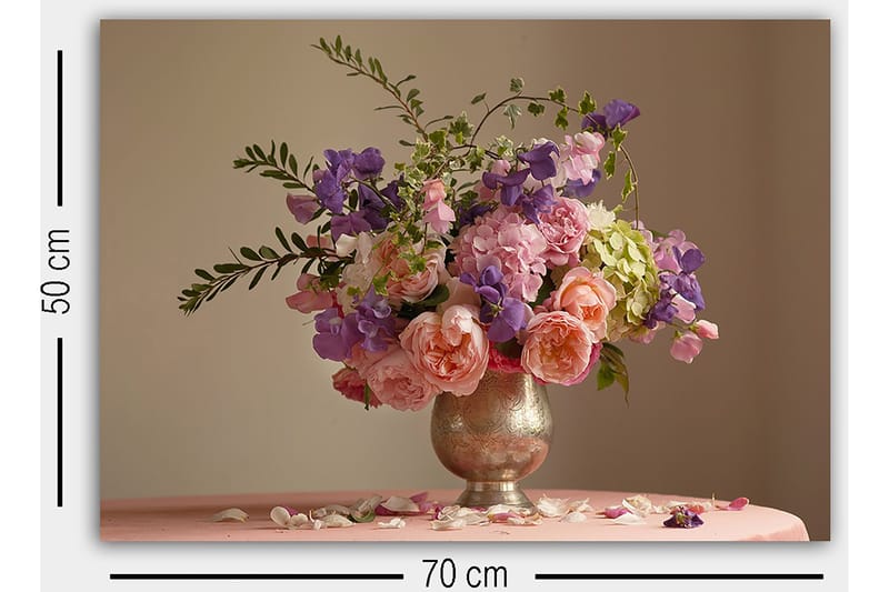 Dekorativ Canvasbillede 50x70 cm - Flerfarvet - Boligtilbehør - Billeder & kunst - Billeder på lærred