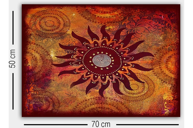 Dekorativ Canvasbillede 50x70 cm - Flerfarvet - Boligtilbehør - Billeder & kunst - Billeder på lærred