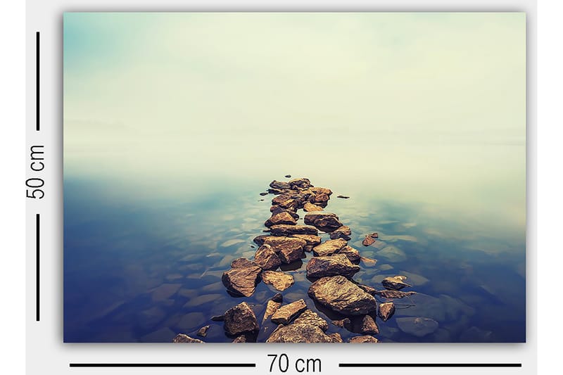 Dekorativ Canvasbillede 50x70 cm - Flerfarvet - Boligtilbehør - Billeder & kunst - Billeder på lærred