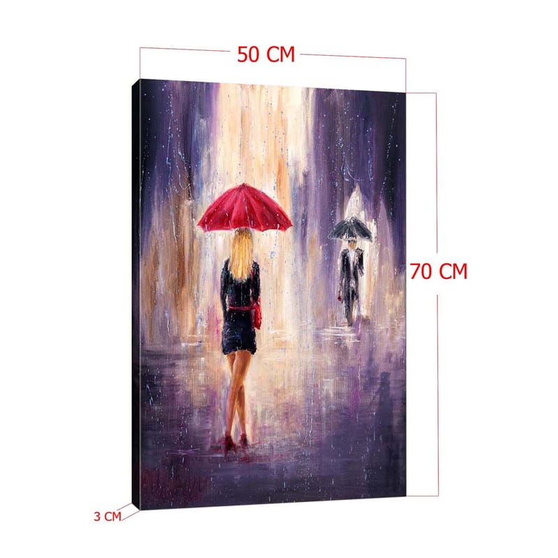 Dekorativ Canvasbillede 50x70 cm - Flerfarvet - Boligtilbehør - Billeder & kunst - Billeder på lærred
