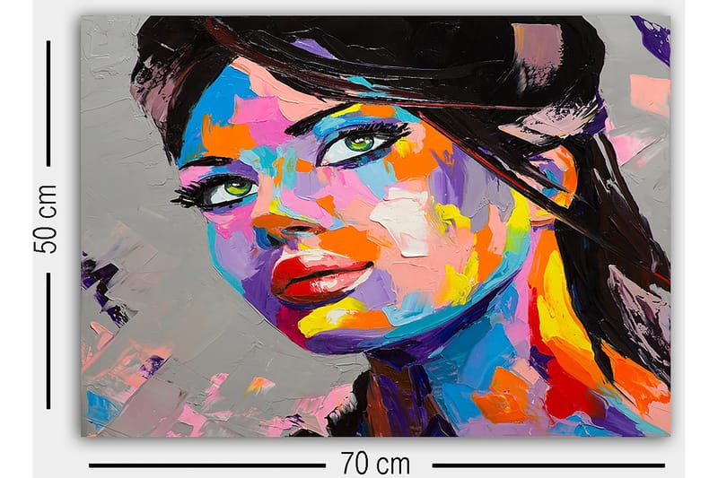 Dekorativ Canvasbillede 50x70 cm - Flerfarvet - Boligtilbehør - Billeder & kunst - Billeder på lærred