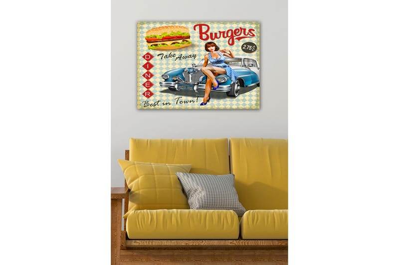 Dekorativ Canvasbillede 50x70 cm - Flerfarvet - Boligtilbehør - Billeder & kunst - Billeder på lærred