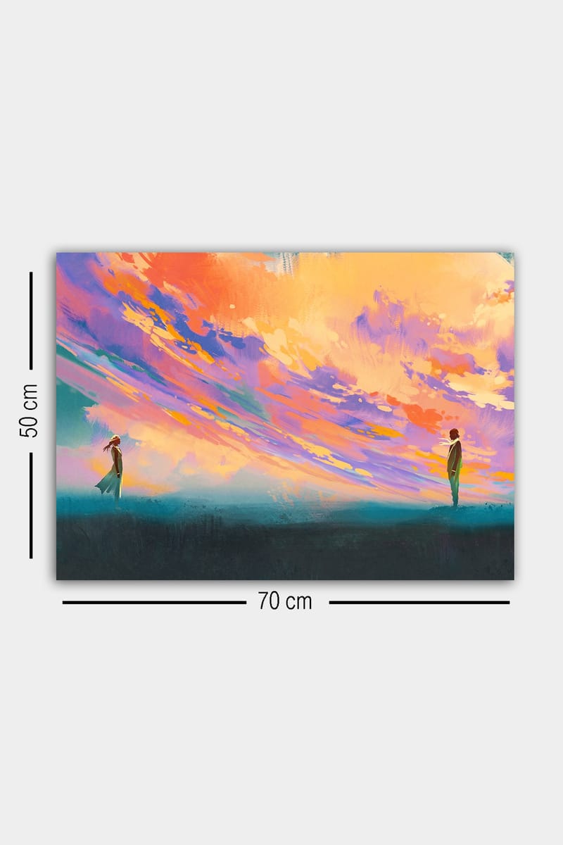 Dekorativ Canvasbillede 50x70 cm - Flerfarvet - Boligtilbehør - Billeder & kunst - Billeder på lærred