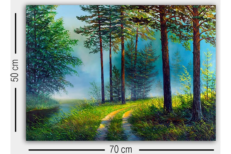 Dekorativ Canvasbillede 50x70 cm - Flerfarvet - Boligtilbehør - Billeder & kunst - Billeder på lærred