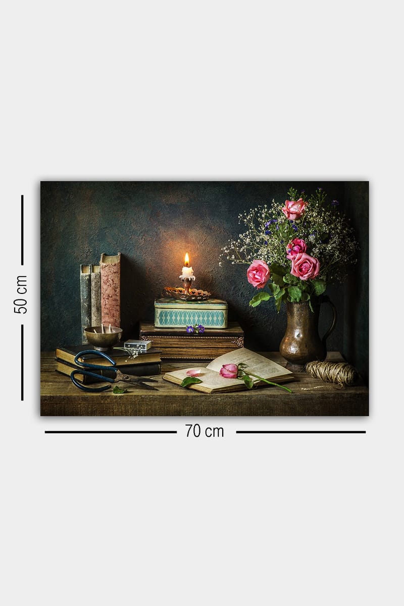 Dekorativ Canvasbillede 50x70 cm - Flerfarvet - Boligtilbehør - Billeder & kunst - Billeder på lærred