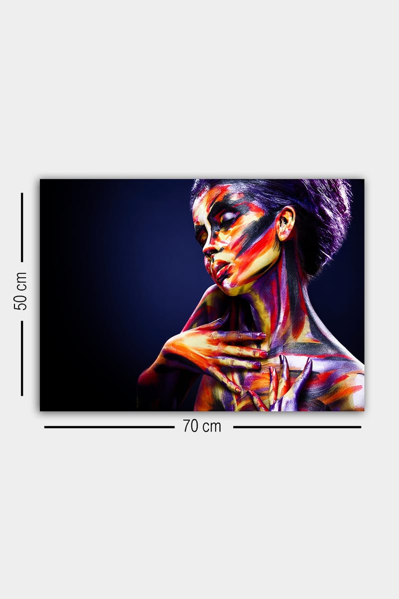 Dekorativ Canvasbillede 50x70 cm - Flerfarvet - Boligtilbehør - Billeder & kunst - Billeder på lærred