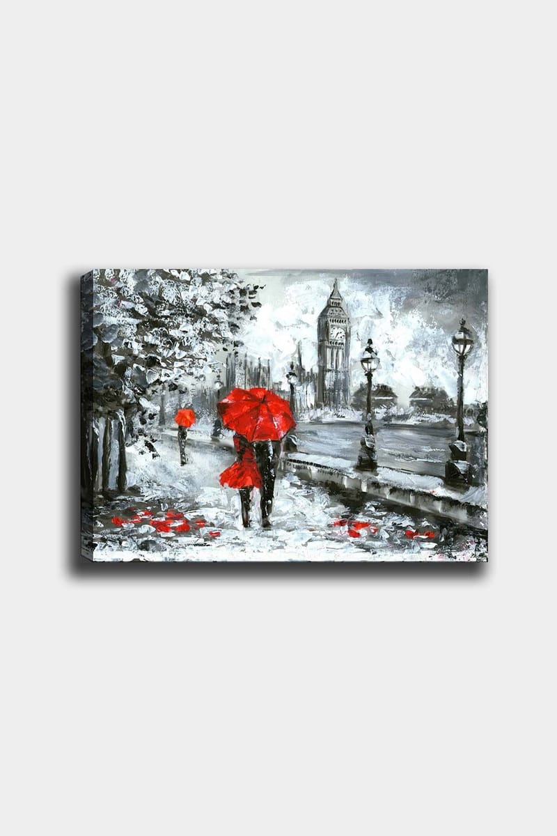 Dekorativ Canvasbillede 50x70 cm - Flerfarvet - Boligtilbehør - Billeder & kunst - Billeder på lærred