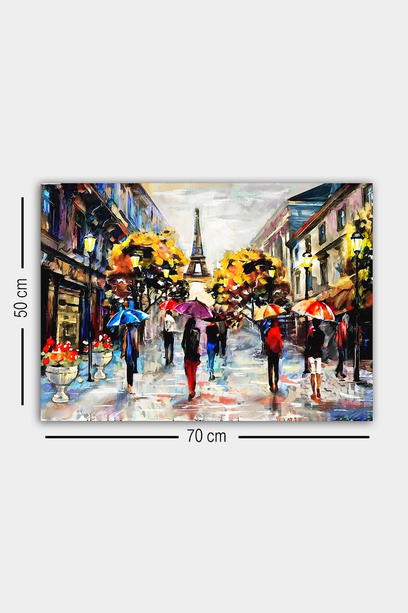 Dekorativ Canvasbillede 50x70 cm - Flerfarvet - Boligtilbehør - Billeder & kunst - Billeder på lærred